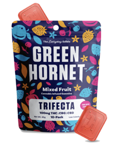 Green Hornet 100mg 1:1:1 CBG/CBD/THC Trifecta mixed fruit