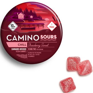 100mg THC Camino Sours Strawberry Sunset