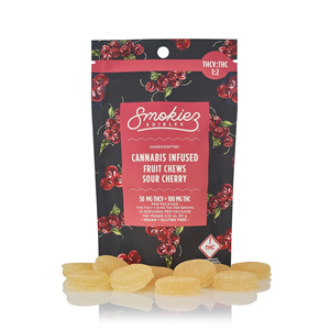 Smokiez 50mg THCV,100mg THC Sour Cherry Gummies